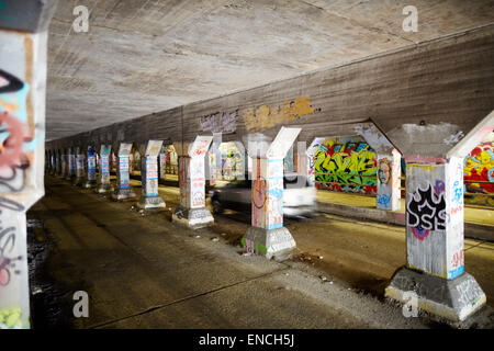 `Downtown Atlanta in Georga USA The Krog Street Tunnel is a tunnel in Atlanta known for its street art.[1][2][3] The tunnel link Stock Photo